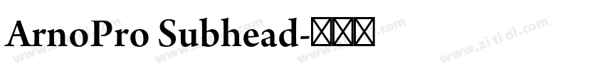 ArnoPro Subhead字体转换